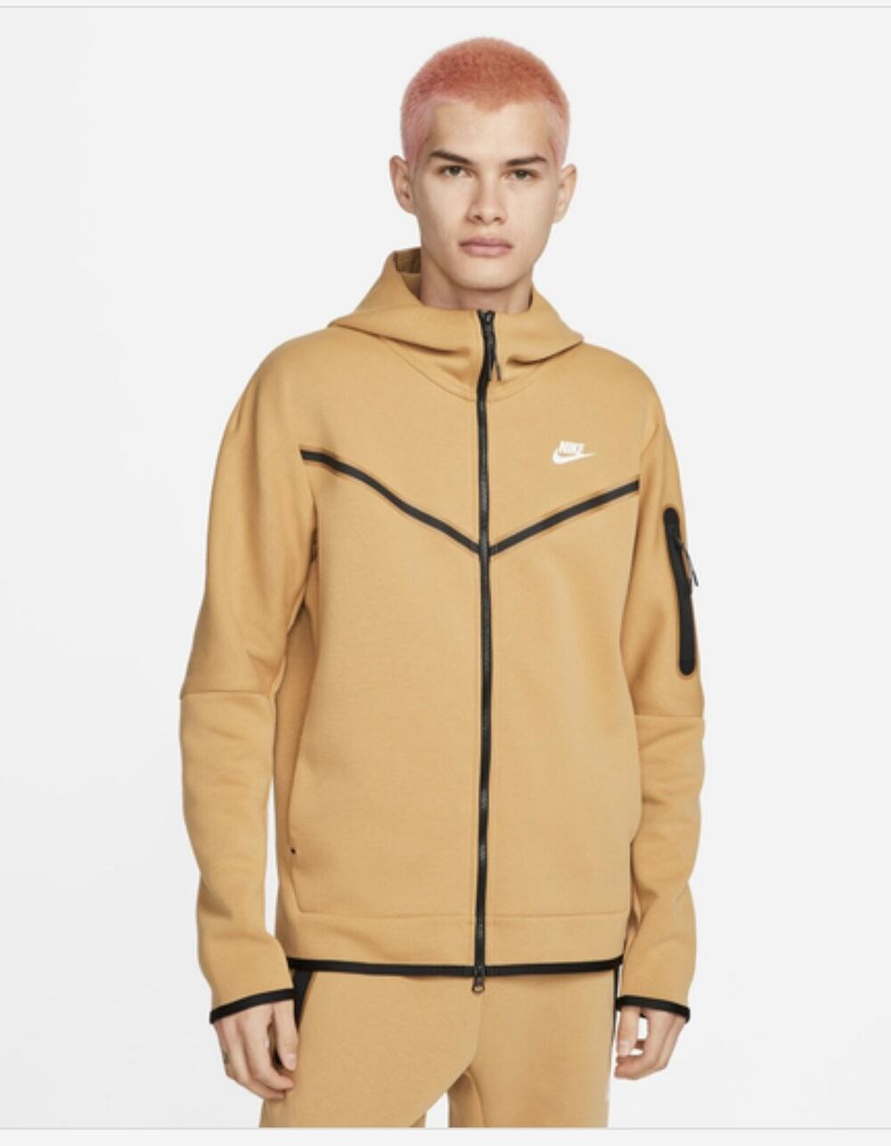 Nike Tech Fleece Hoodie Full Zip Jacket Hoody Gold CU4489-722 Men's Size 3XL New
